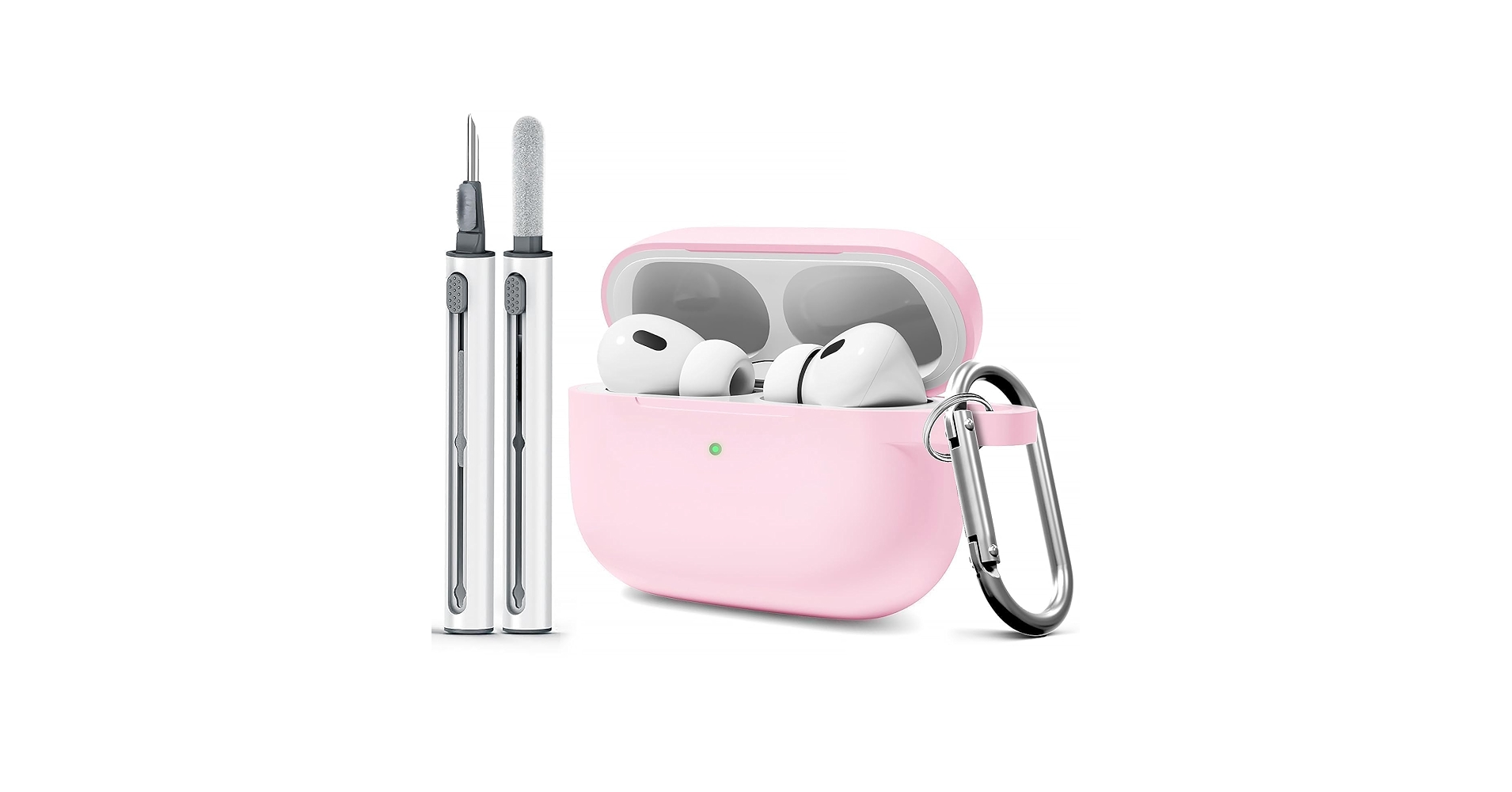 （訳あり）AirPods Pro ホワイト 【ピンクカバー付き】 Amazon.com: ORNARTO for AirPods 4 Case, Soft Silicone Full